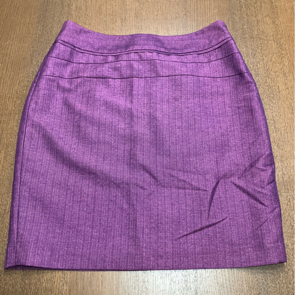 The Limited Rich Violet Shimmering Pencil Skirt